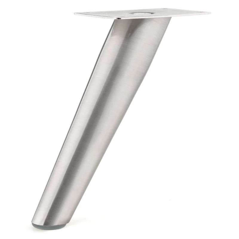 5-29/32" (150 mm) Contemporary Furniture Leg Brushed Nickel